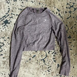 Gymshark viral cropped long sleeve. Size medium. Purple